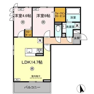 クルール東野【2階】の間取り