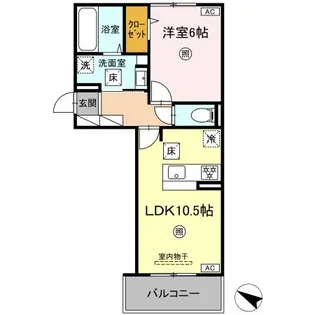 パーチェ御幸【1階】の間取り