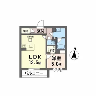 DEUXリジエール【1階】の間取り