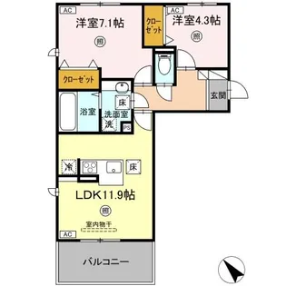 LAULEA(ラウレア)【1階】の間取り