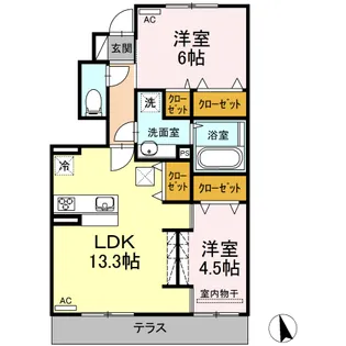 エミグラント【1階】の間取り