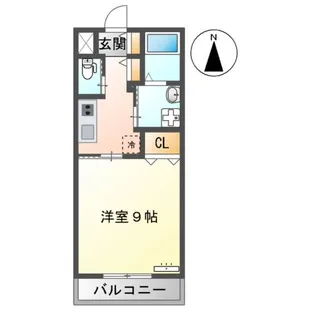 PLUMA BRANCA【106号室】の間取り