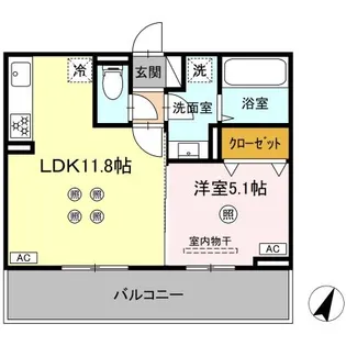 コンフォート武蔵【2階】の間取り