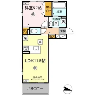 MAISON BONHEUR(メゾン ボヌール)【1階】の間取り