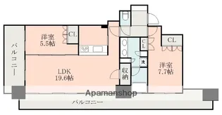 MJR熊本ゲートタワー【15階】の間取り