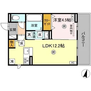 イーストプレイス須屋【1階】の間取り