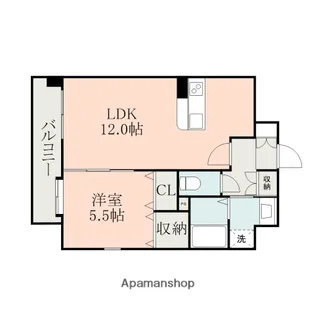 グランブルー五福【7階】の間取り