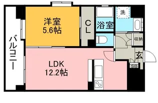 QUEENRICH新屋敷【2階】の間取り