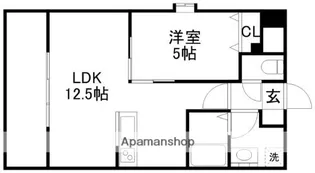 ラムール祇園【9階】の間取り