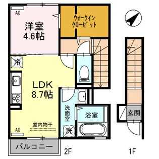 グローリー J【2階】の間取り