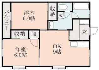城山ハイツ【1階】の間取り