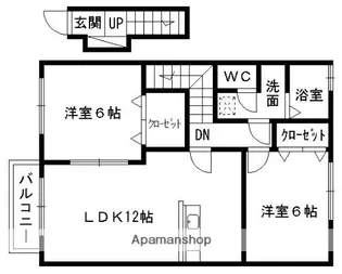 ヨーロピアンシャレー山ノ内 A棟【2階】の間取り