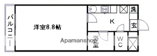 熊本県熊本市西区花園5丁目【アパート】の間取り