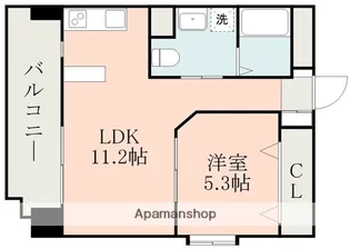 レジディア熊本辛島【12階】の間取り