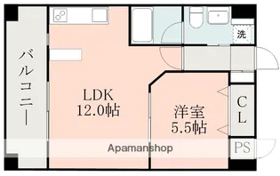 レジディア熊本辛島【4階】の間取り