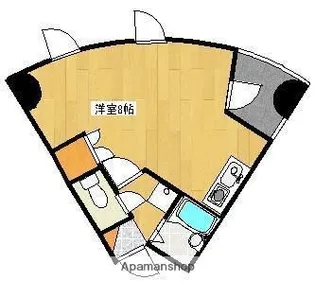 熊本県熊本市中央区黒髪2丁目【マンション】の間取り