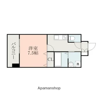 ハッピーマンション南熊本【9階】の間取り
