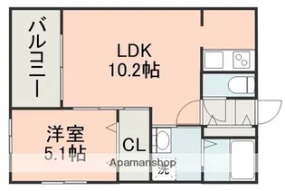 EXE神園A棟【3階】の間取り