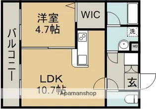 パリス長嶺【4階】の間取り