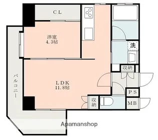 熊本県熊本市中央区本荘5丁目【マンション】の間取り