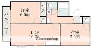 熊本県熊本市南区江越2丁目【アパート】の間取り