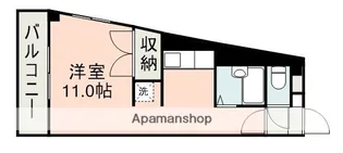 熊本県熊本市中央区黒髪3丁目【アパート】の間取り
