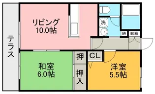 熊本県熊本市北区八景水谷1丁目【アパート】の間取り