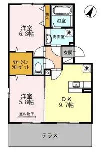 クレア【2階】の間取り