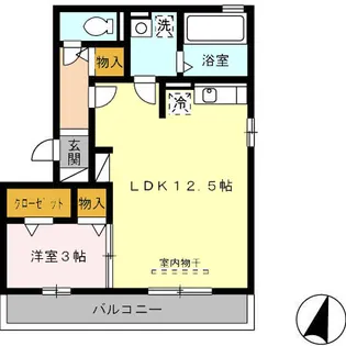 セジュール・マイ【2階】の間取り