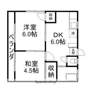 薬園ハイツ【2階】の間取り