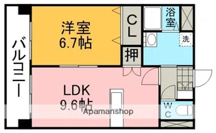 DREW一番館【4階】の間取り