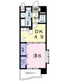 レルベ保田窪【4階】の間取り