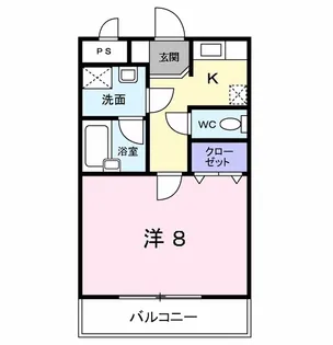 ジュネス黒髪【1階】の間取り