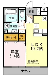 スカイパレ【1階】の間取り