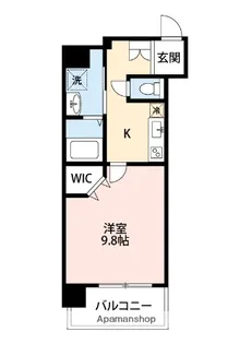 熊本県熊本市中央区新屋敷1丁目【マンション】の間取り