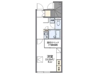 レオパレス太田荘【110号室】の間取り