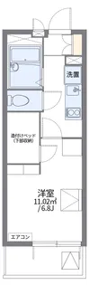 レオパレスフラワーヒル熊本【410号室】の間取り