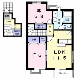 サンハイムMⅡ【2階】の間取り