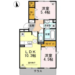 リバプールコート【1階】の間取り