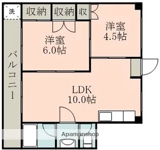 第5ノブハウス【4階】の間取り