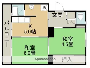 ファーストプレイス合志1号棟【4階】の間取り