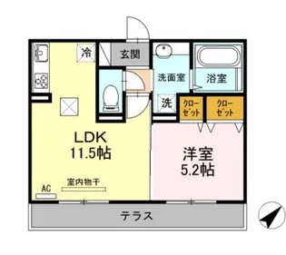 ビブロスポンテ【1階】の間取り