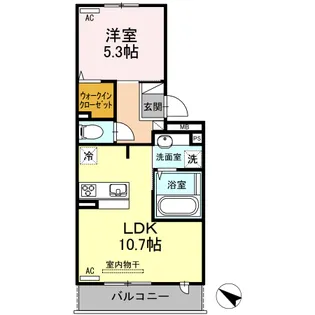シェラール・インター【3階】の間取り