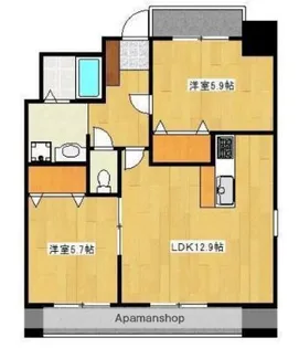 クロノス34田井島Ⅱ【9階】の間取り