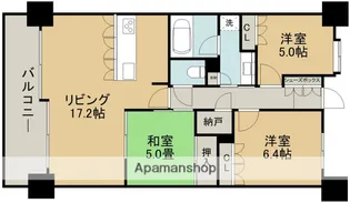 MJRザ・ガーデン大江【13階】の間取り