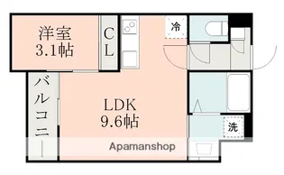 GRANDTIC PREMIO 熊大前【1階】の間取り