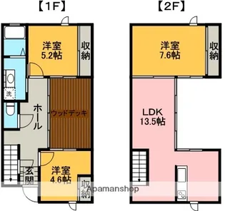 パストガーデンみずき台E【1階】の間取り