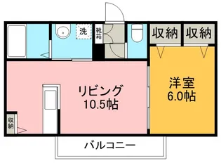 熊本県熊本市北区八景水谷2丁目【アパート】の間取り