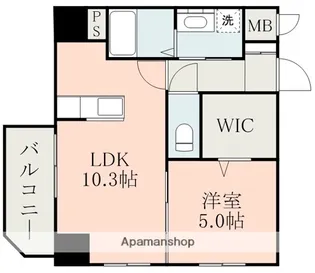 URBAN SPACE坪井【4階】の間取り
