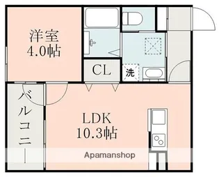 ラ・ポルテ光の森北【1階】の間取り